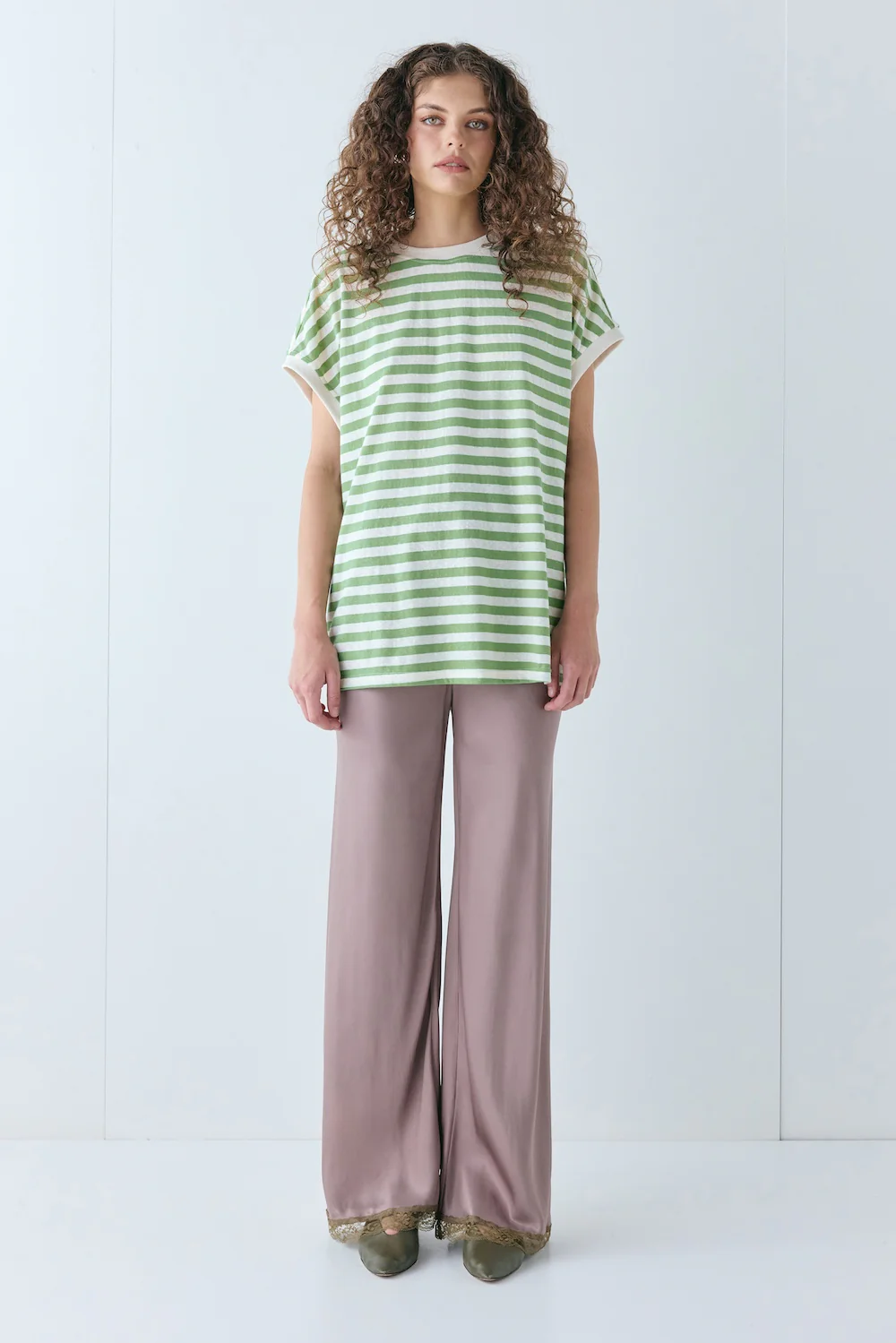 Josefin Satin Pants Mushroom - Image 5