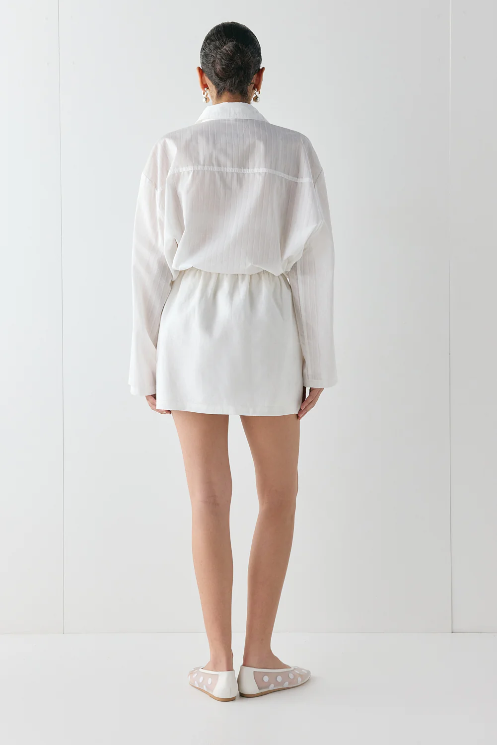 Jovi Linen Mini Skirt White - Image 7