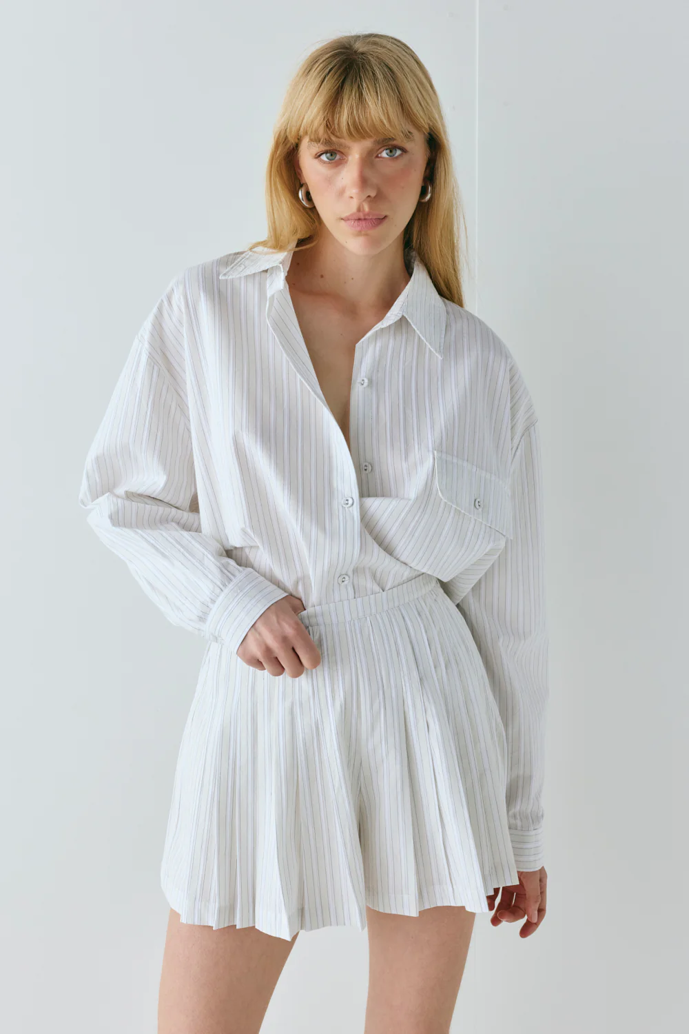 June Shirt Cream Stripe - Image 4