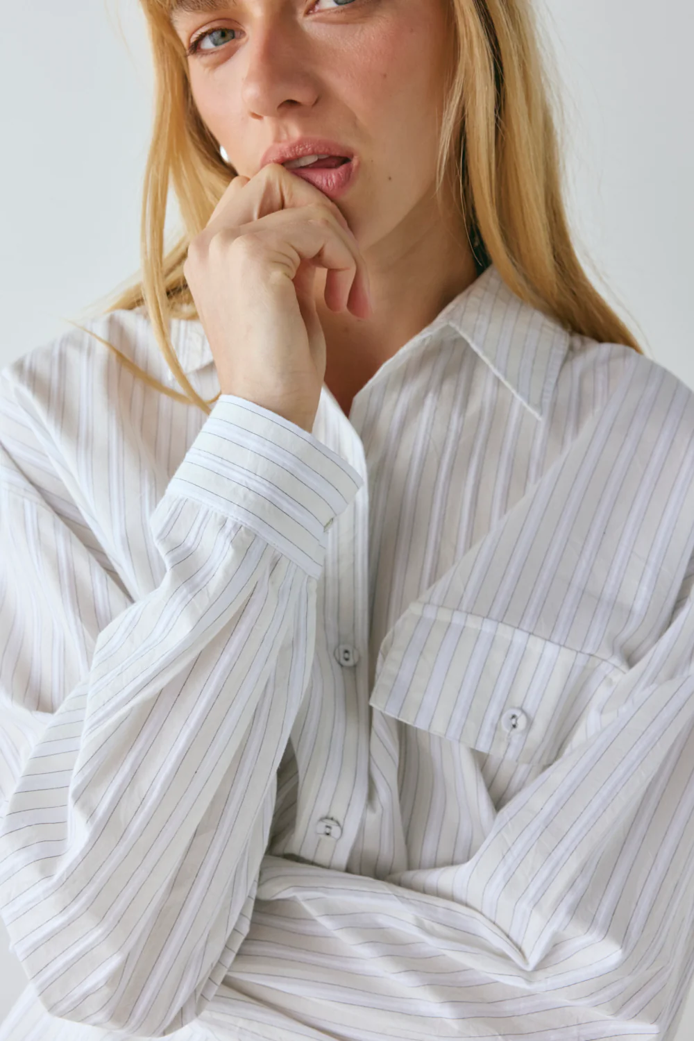 June Shirt Cream Stripe - Image 6