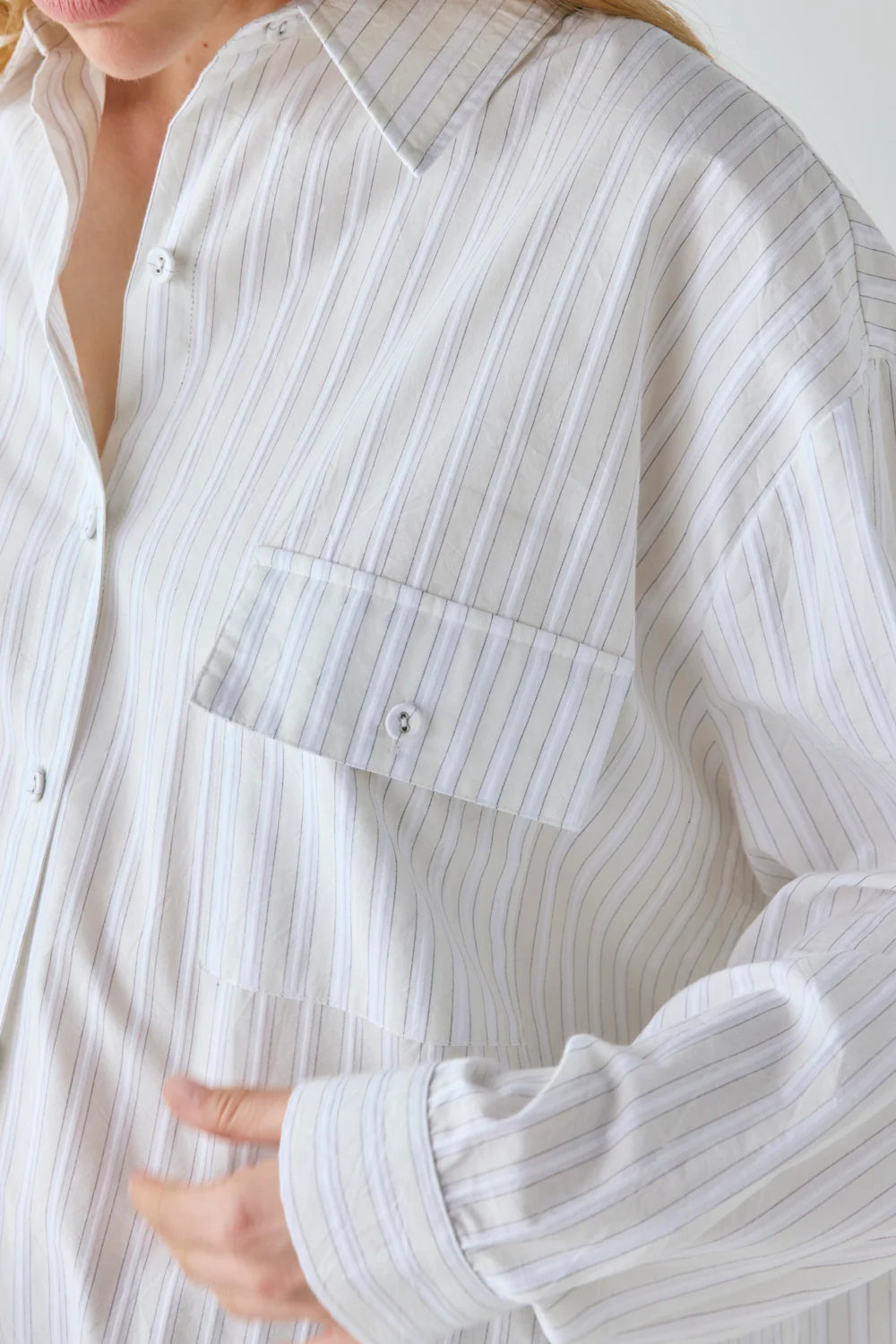 June Shirt Cream Stripe - Image 7
