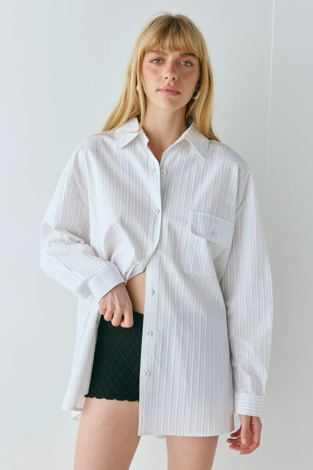 June Shirt Cream Stripe - Image 8