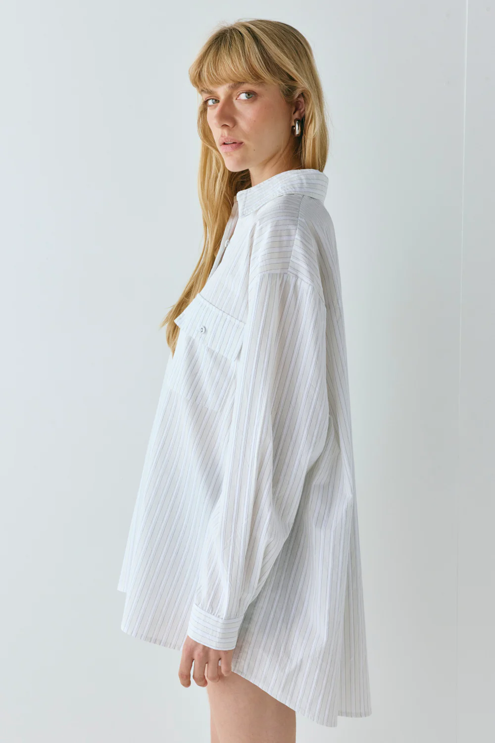 June Shirt Cream Stripe - Image 9