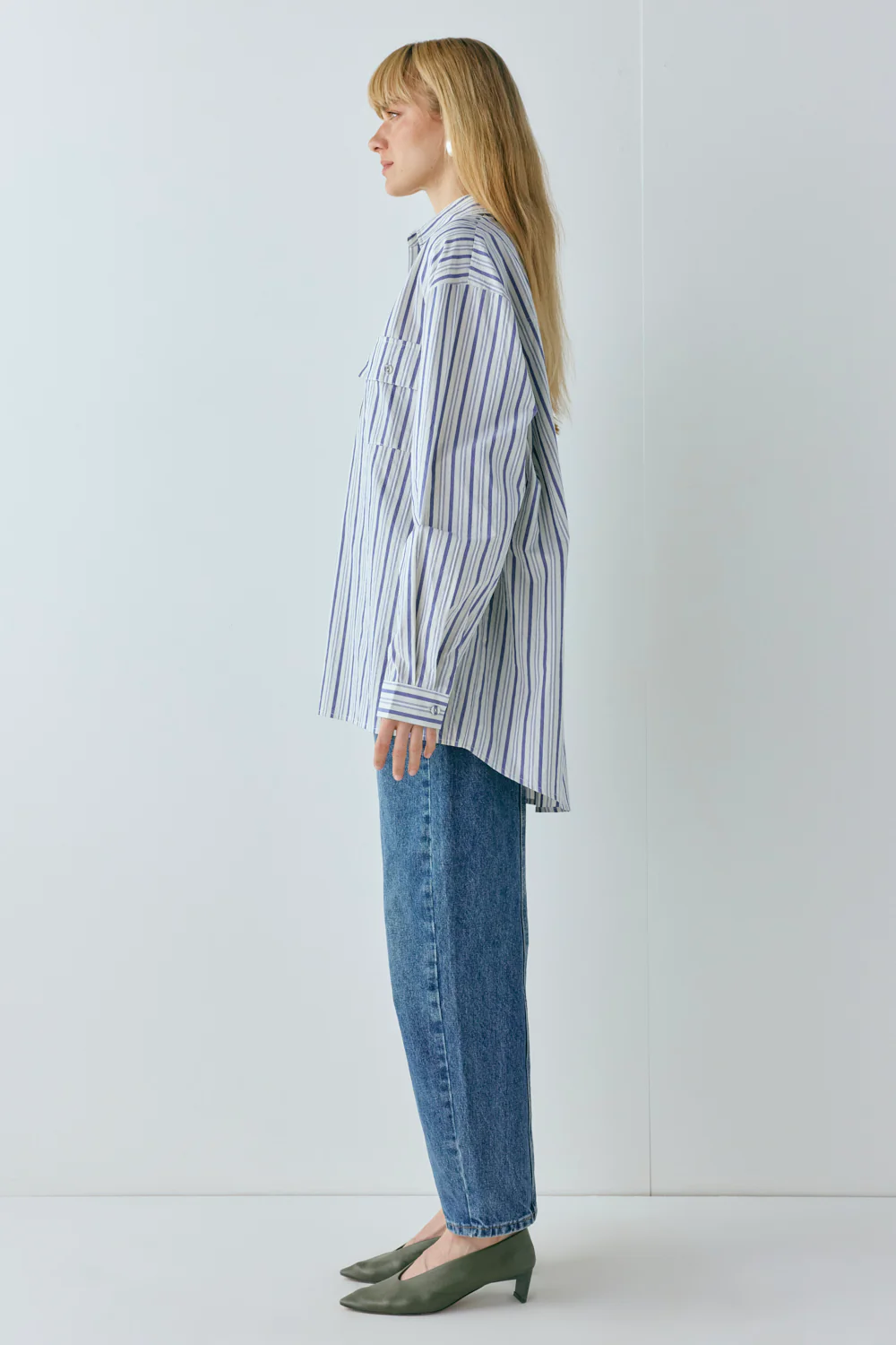June Shirt Powder Stripe - Image 8