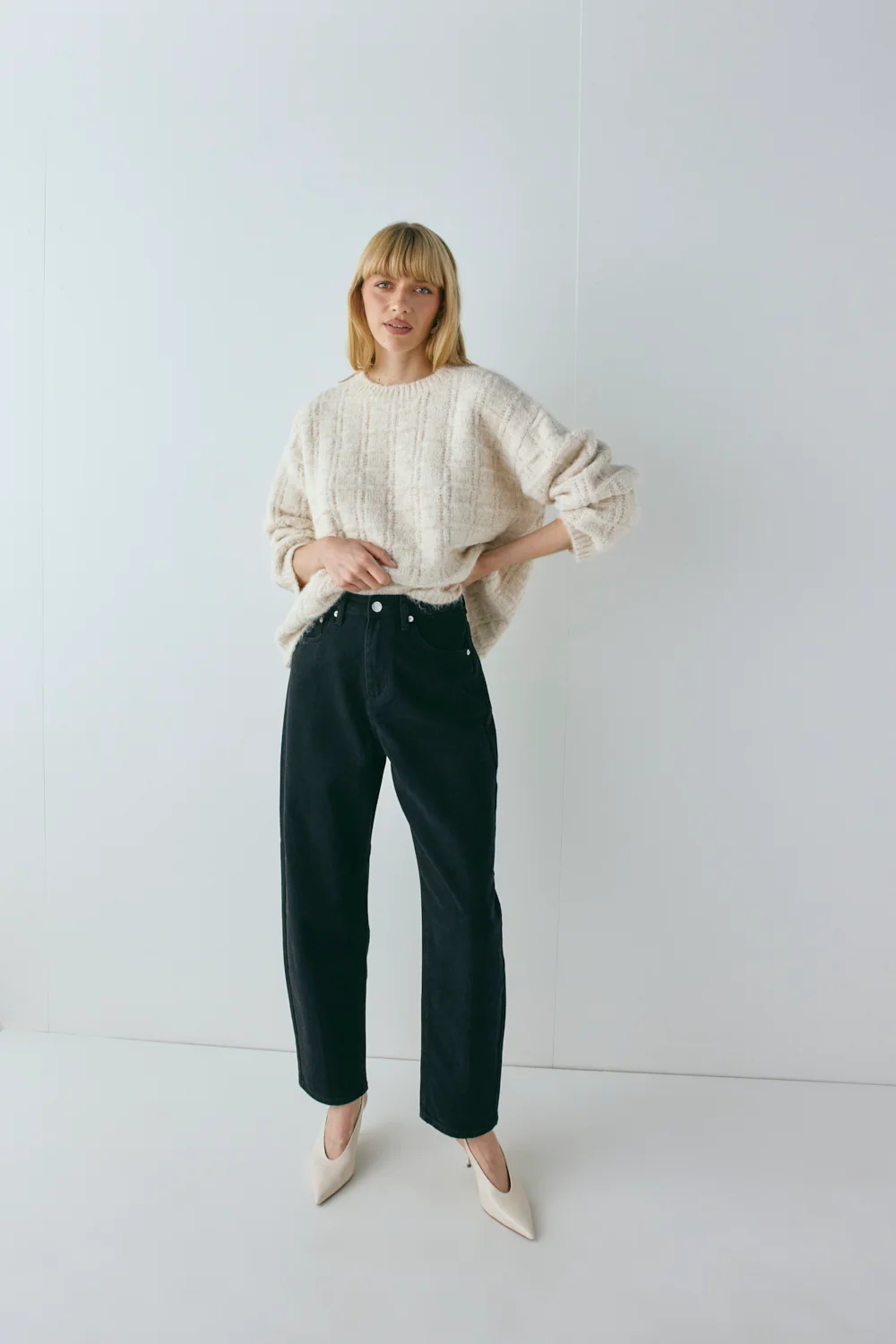 Juni Knit Jumper Oat - Image 2