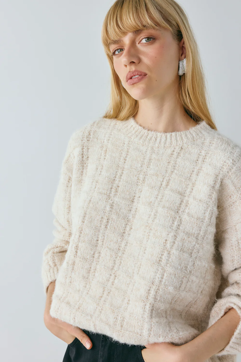 Juni Knit Jumper Oat - Image 4