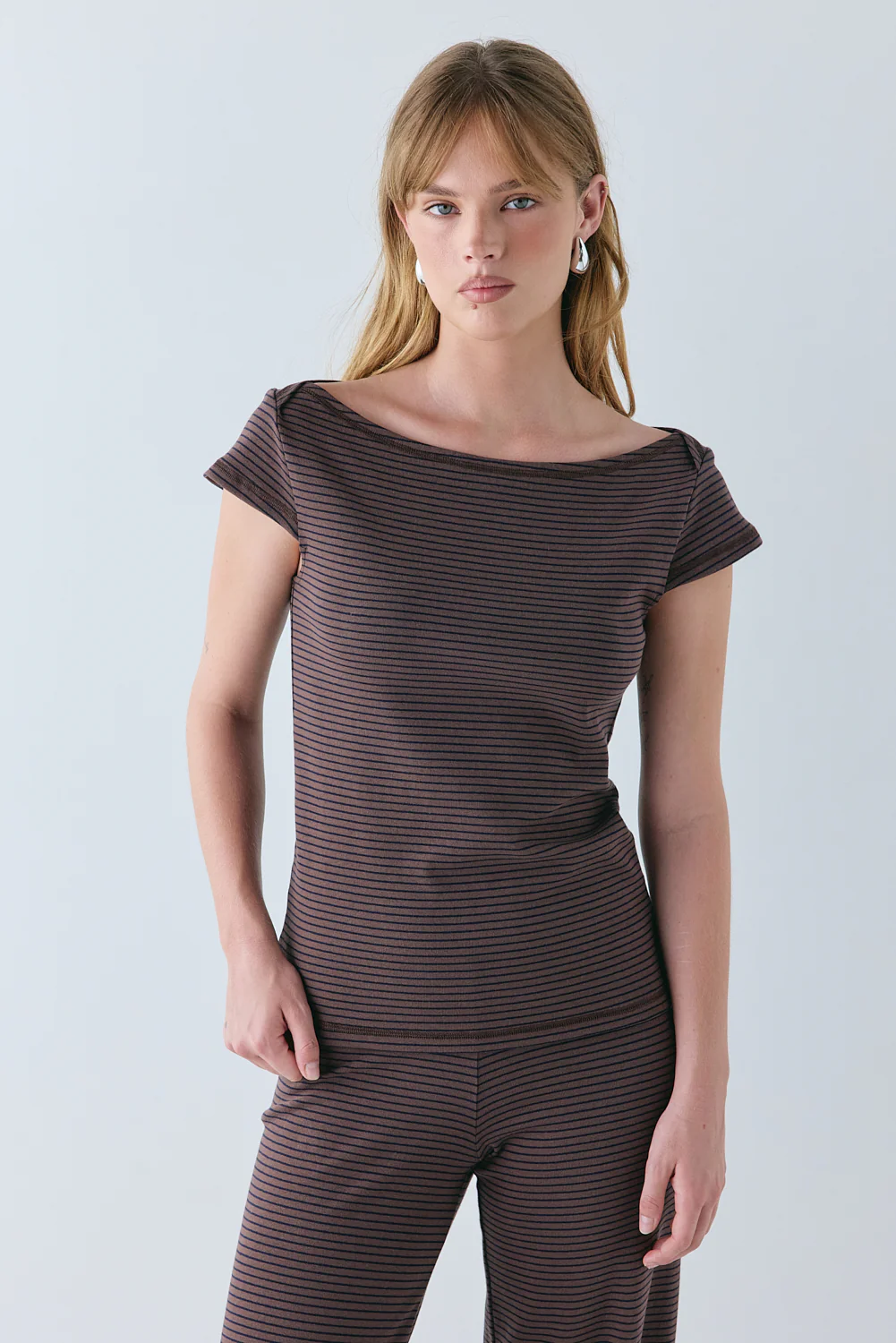 Kaia Top Brown Stripe - Image 2