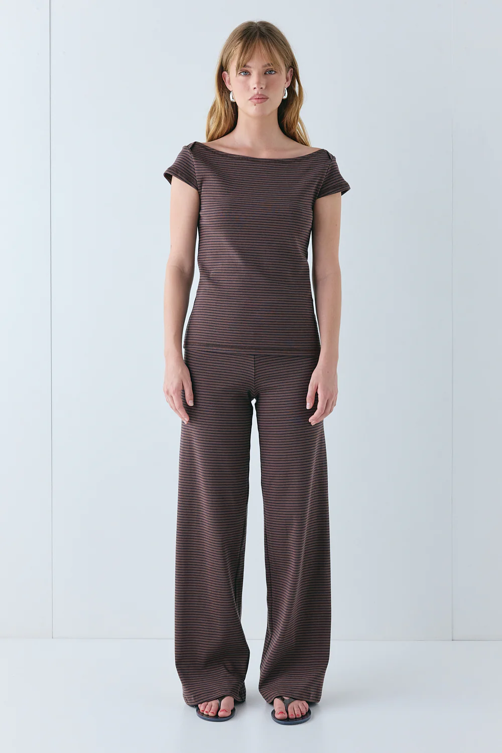 Kaia Top Brown Stripe - Image 3