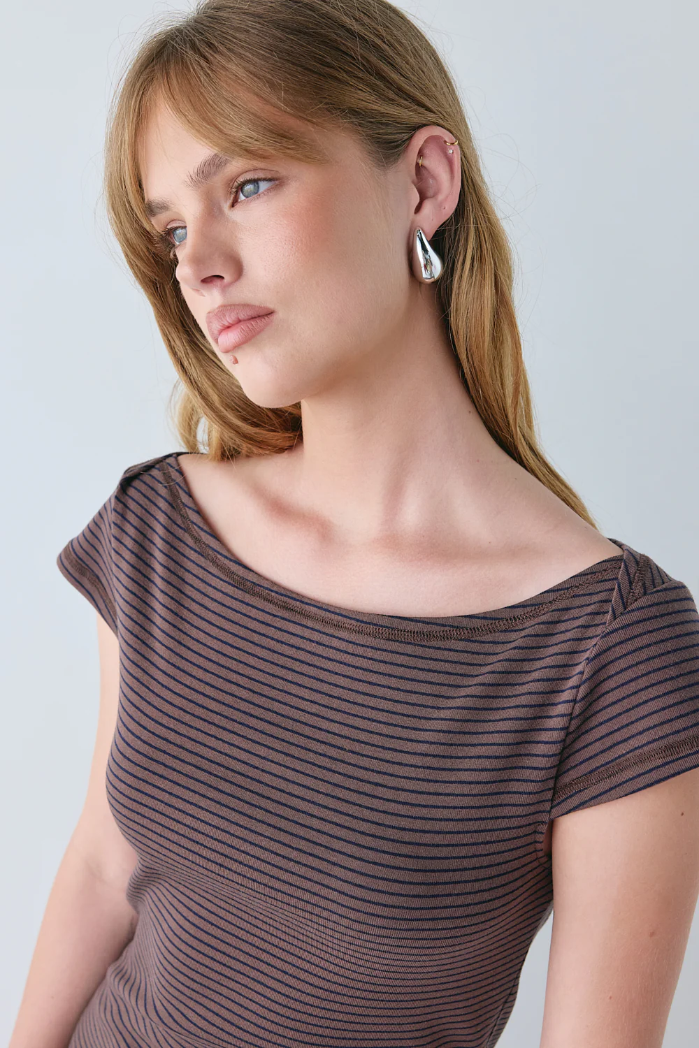Kaia Top Brown Stripe - Image 4