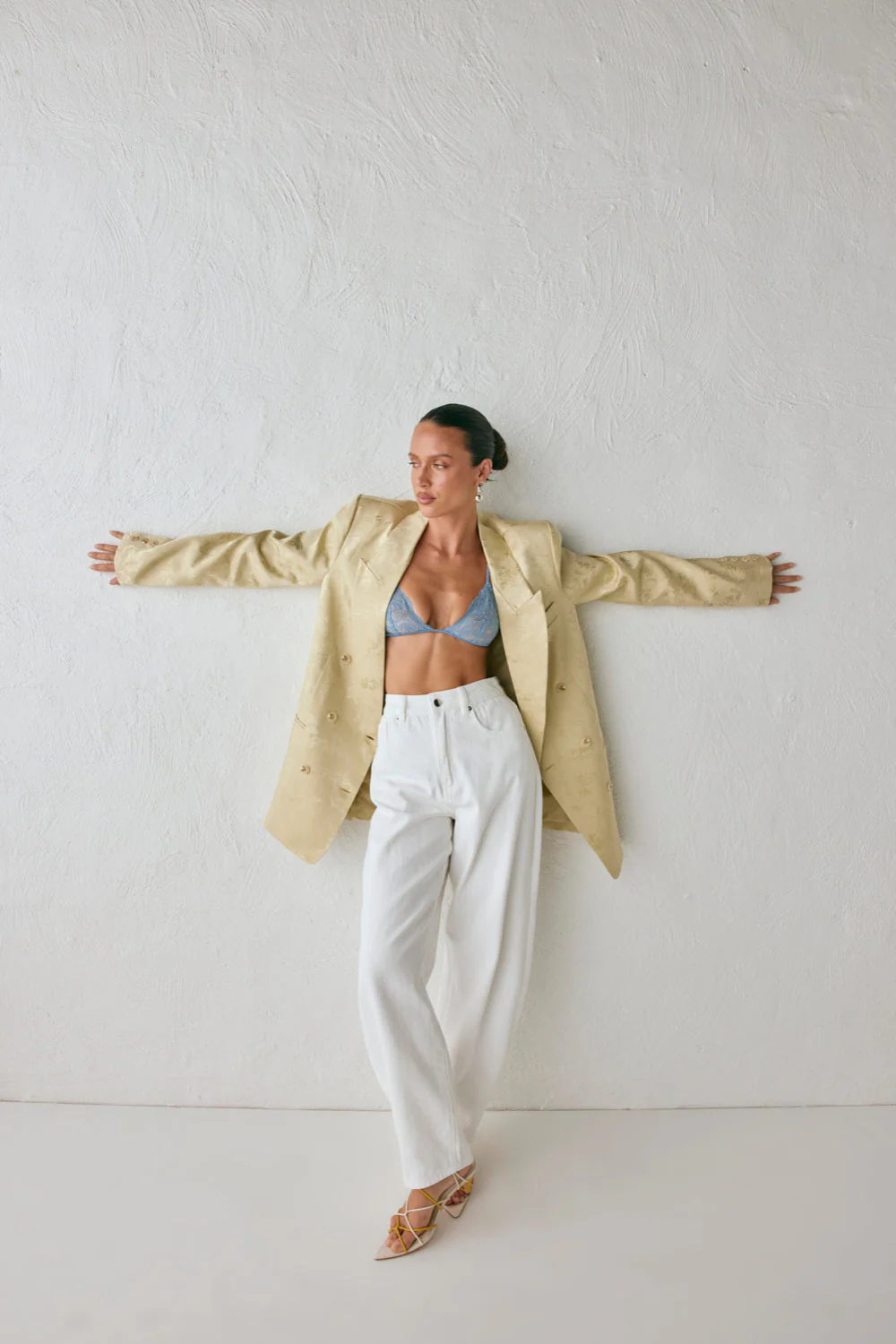 Kyra Jacquard Blazer Pistachio - Image 4