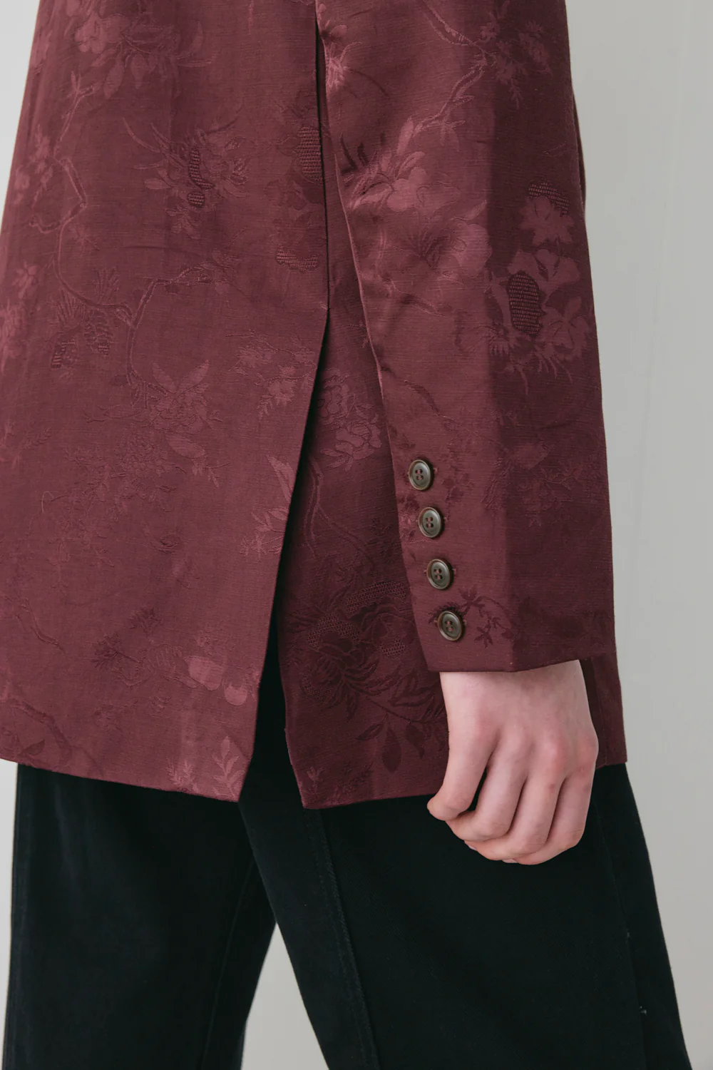 Kyra Jacquard Blazer Wine - Image 7