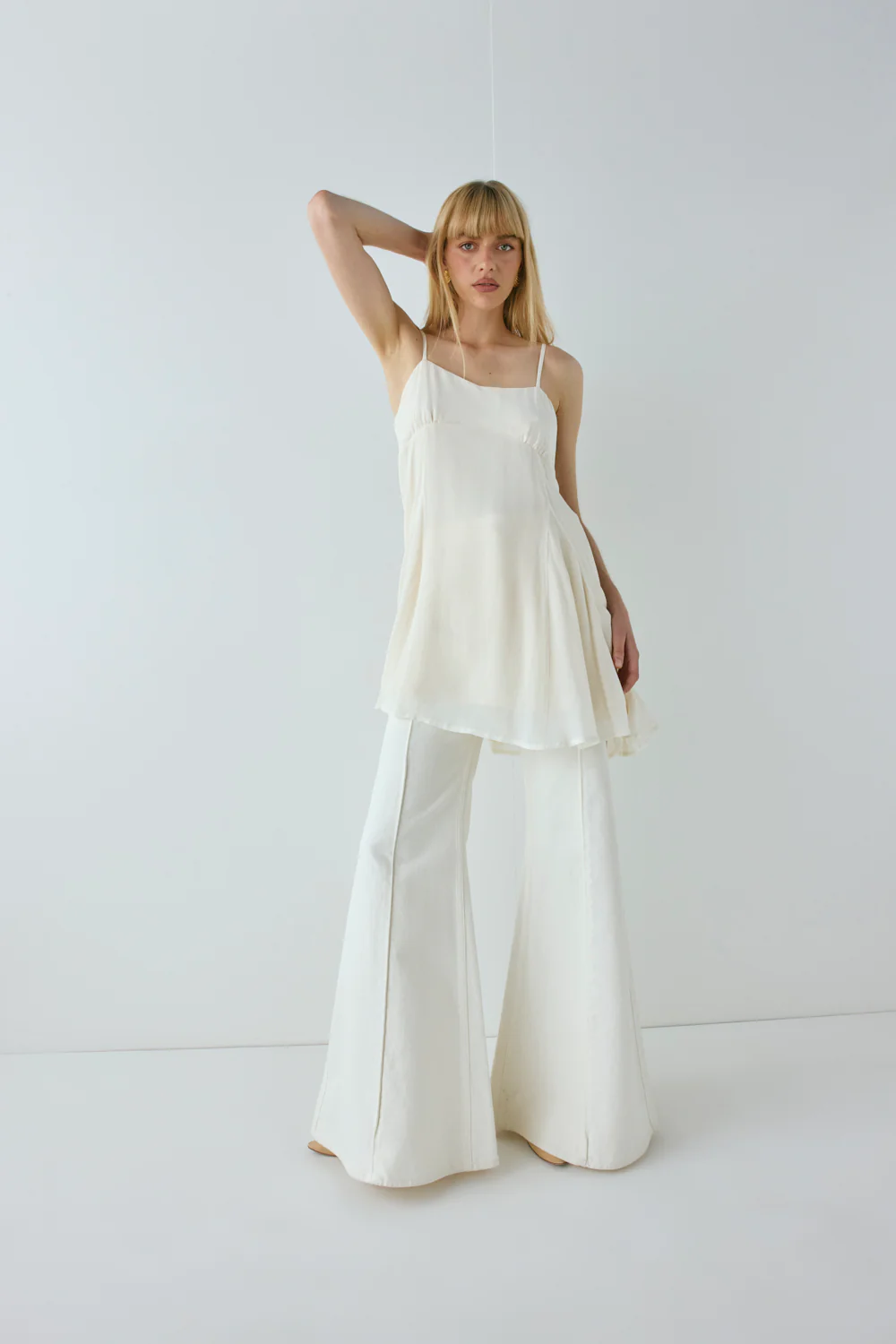 Laina Mini Dress Cream - Image 3