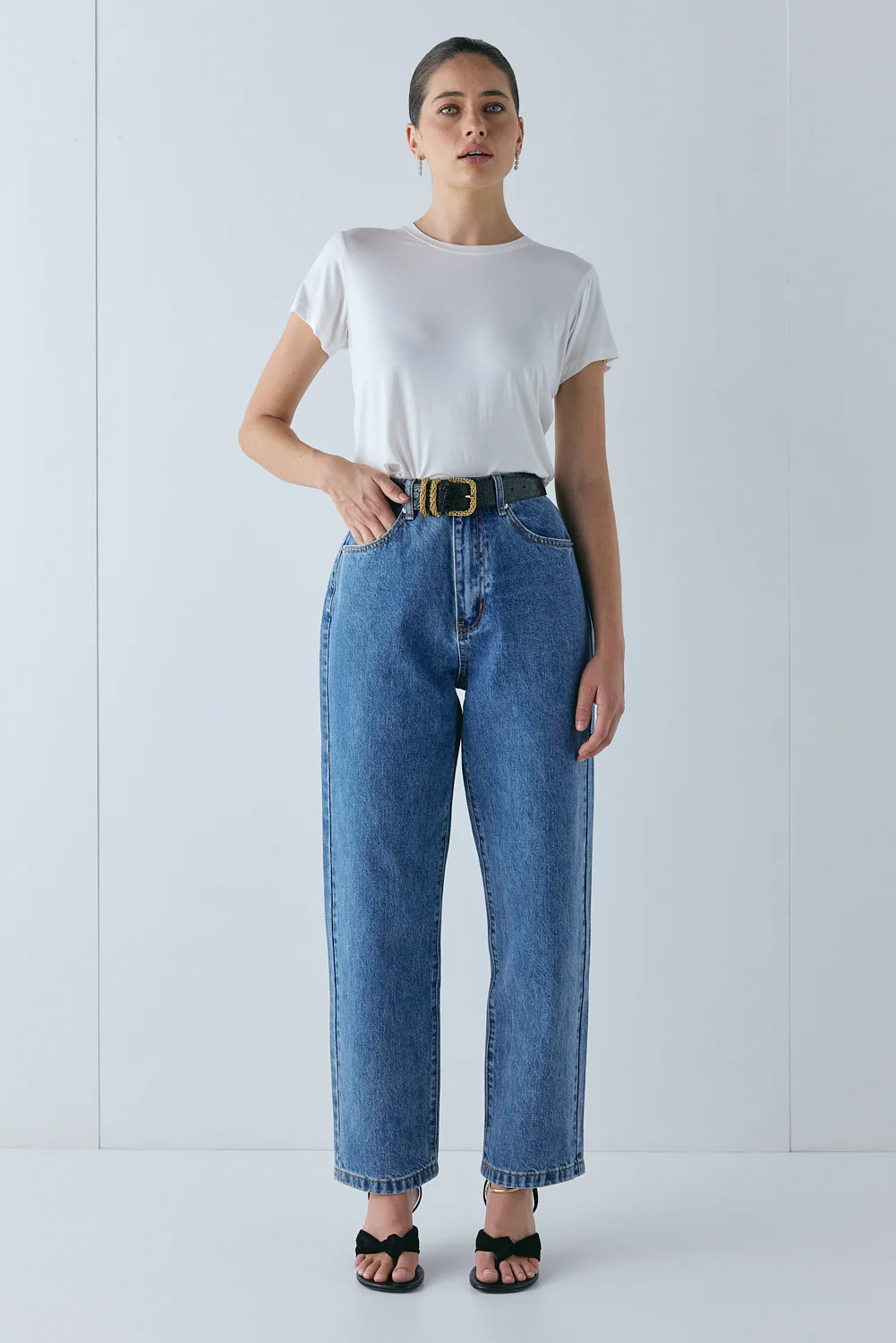 Lenah High Rise Denim Jeans Blue - Image 5