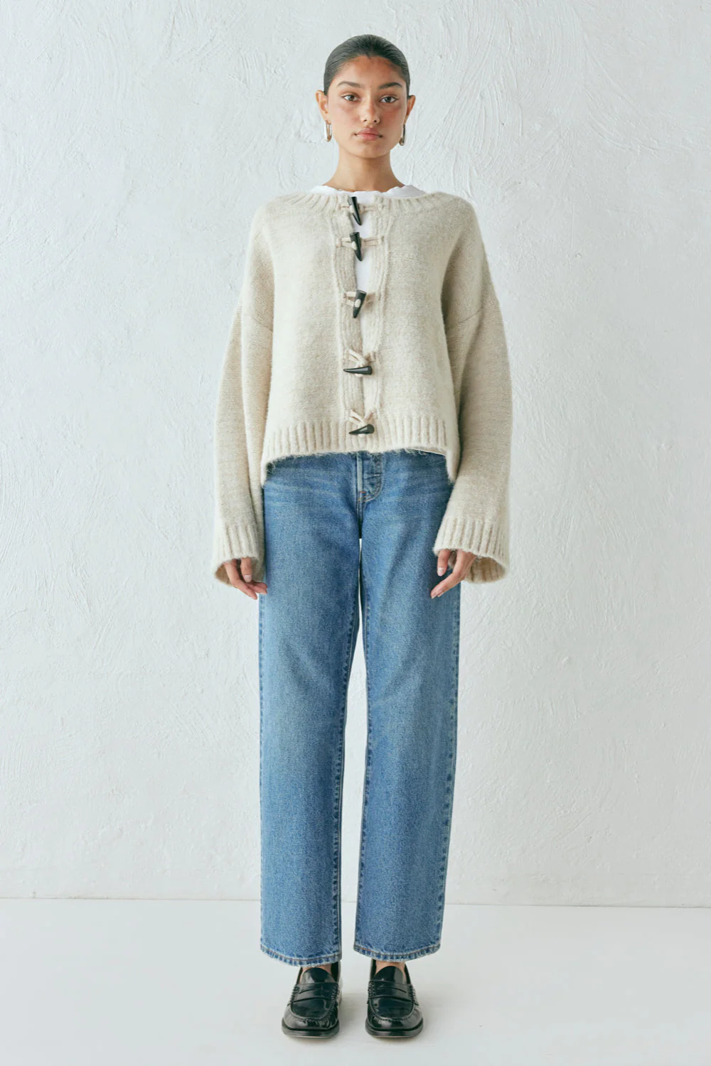 Leni Knit Cardigan Oat Marle