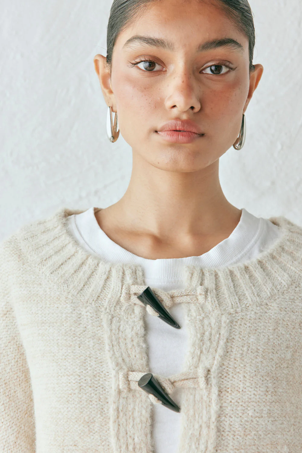Leni Knit Cardigan Oat Marle - Image 6