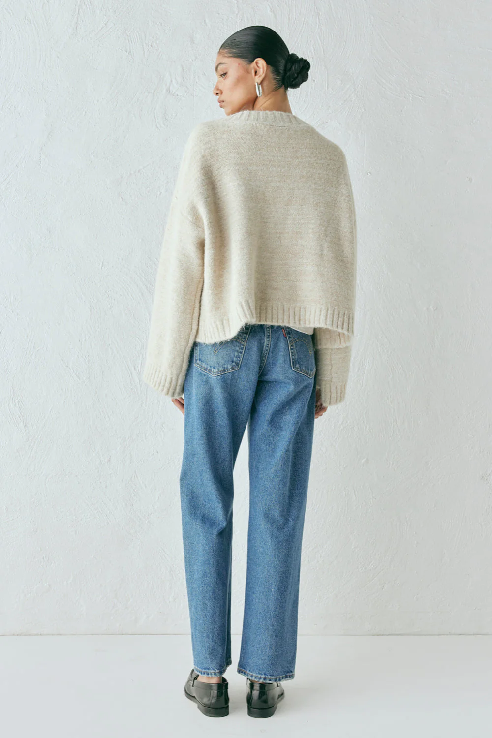 Leni Knit Cardigan Oat Marle - Image 9