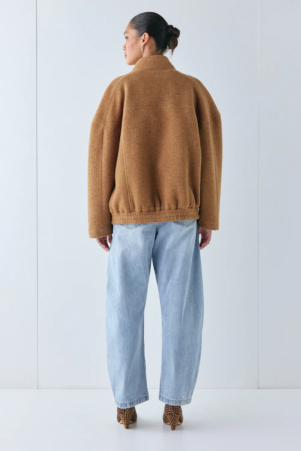 Lennon Bomber Jacket Tan - Image 10