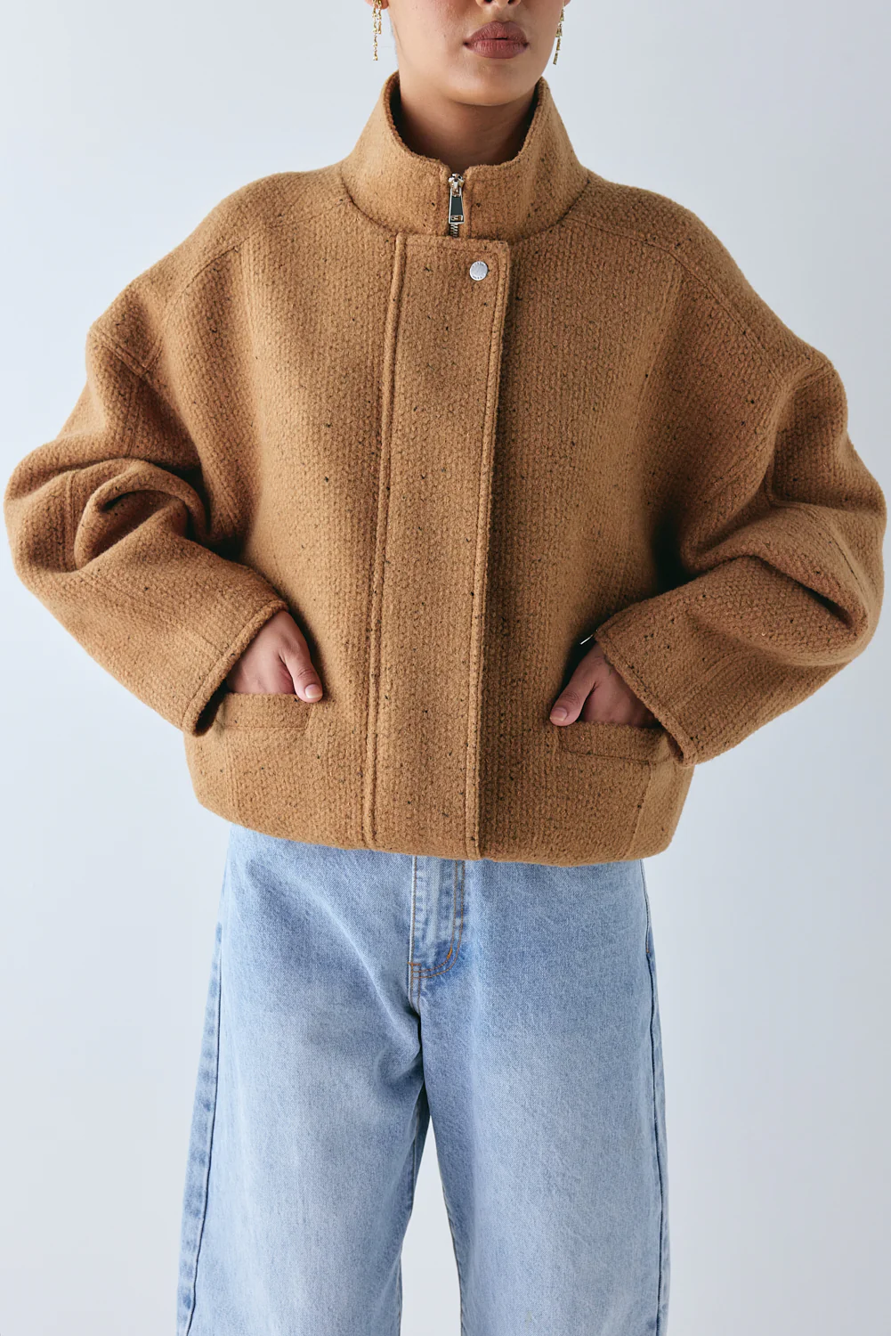 Lennon Bomber Jacket Tan - Image 2
