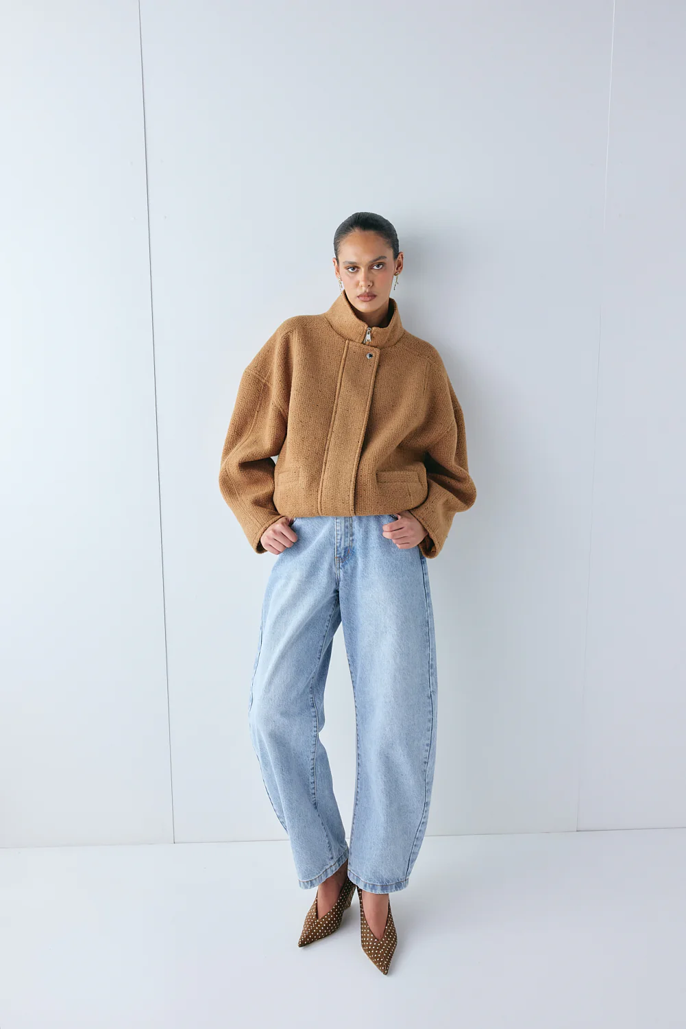 Lennon Bomber Jacket Tan - Image 3