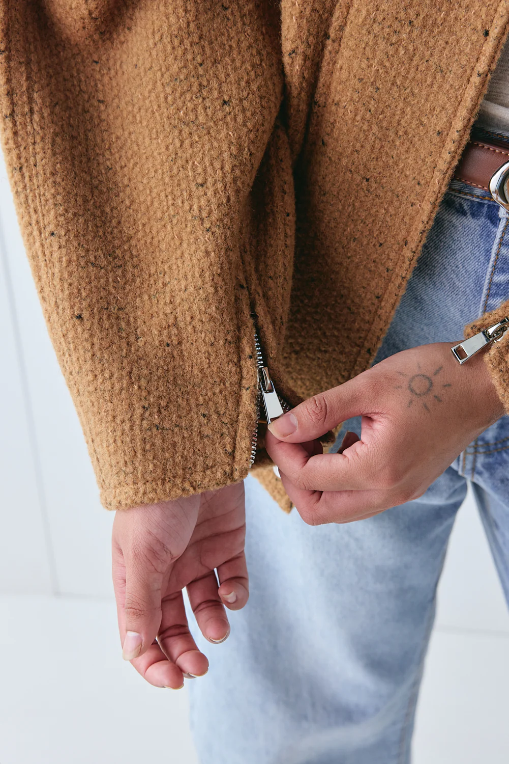 Lennon Bomber Jacket Tan - Image 5