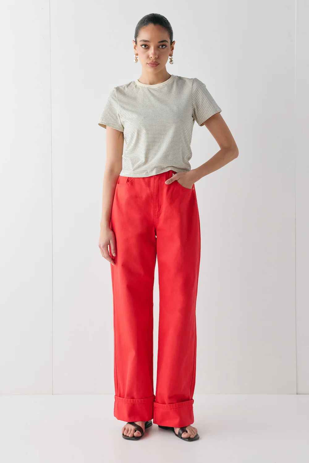 Lennox Tee Black Stripe - Image 3