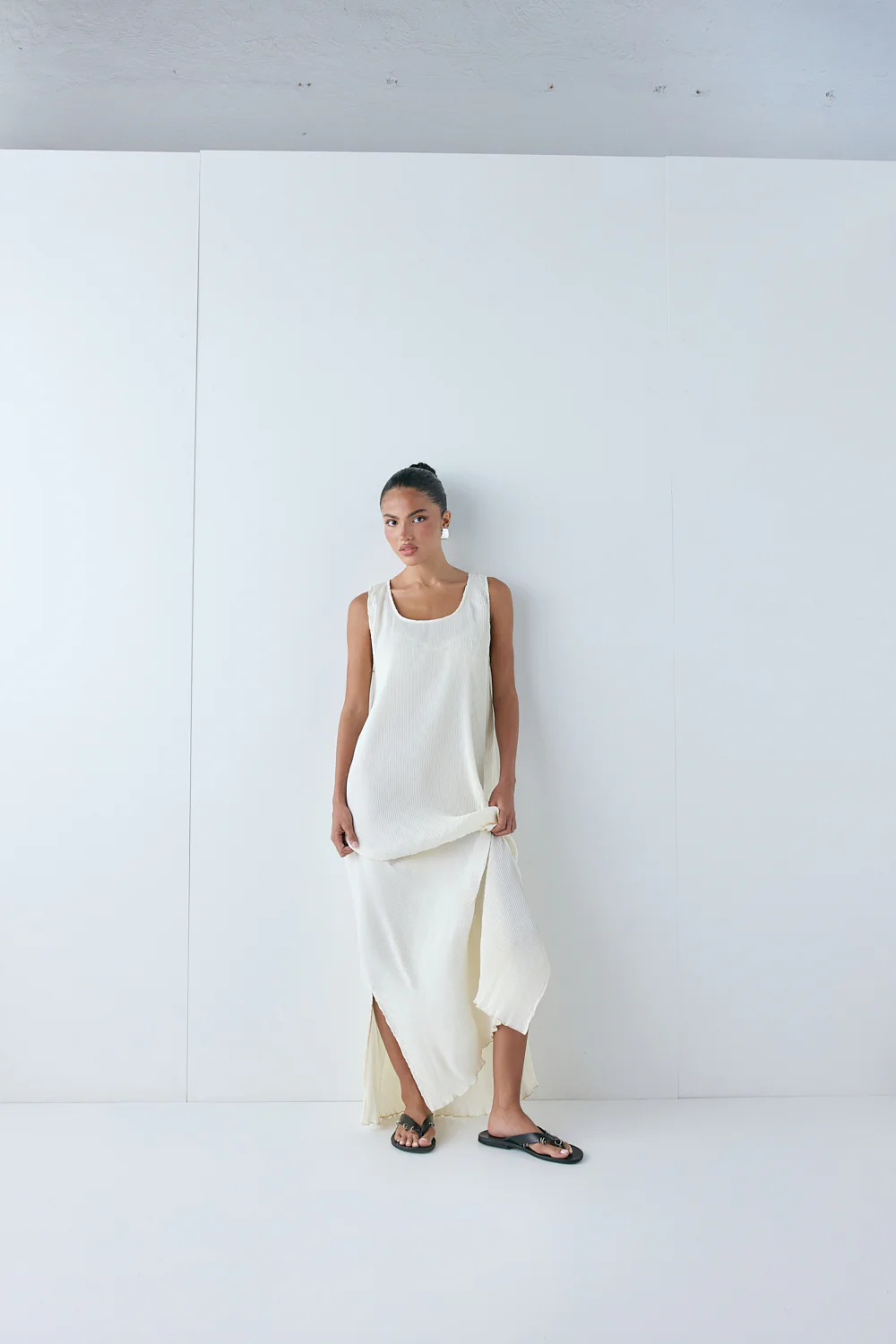 Leona Midi Dress Cream - Image 7