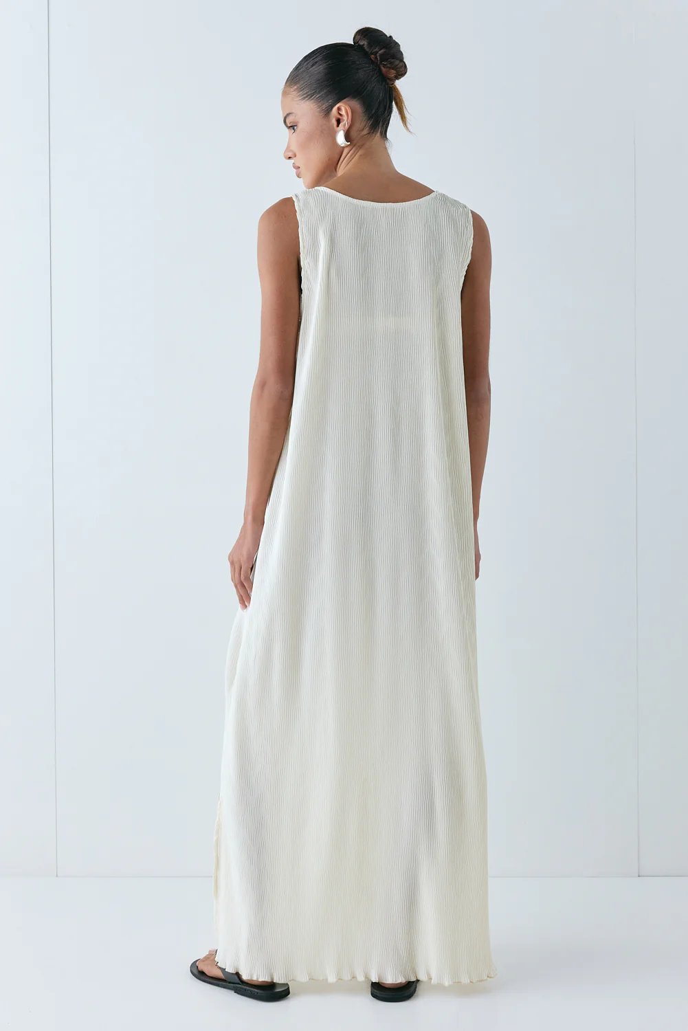 Leona Midi Dress Cream - Image 8