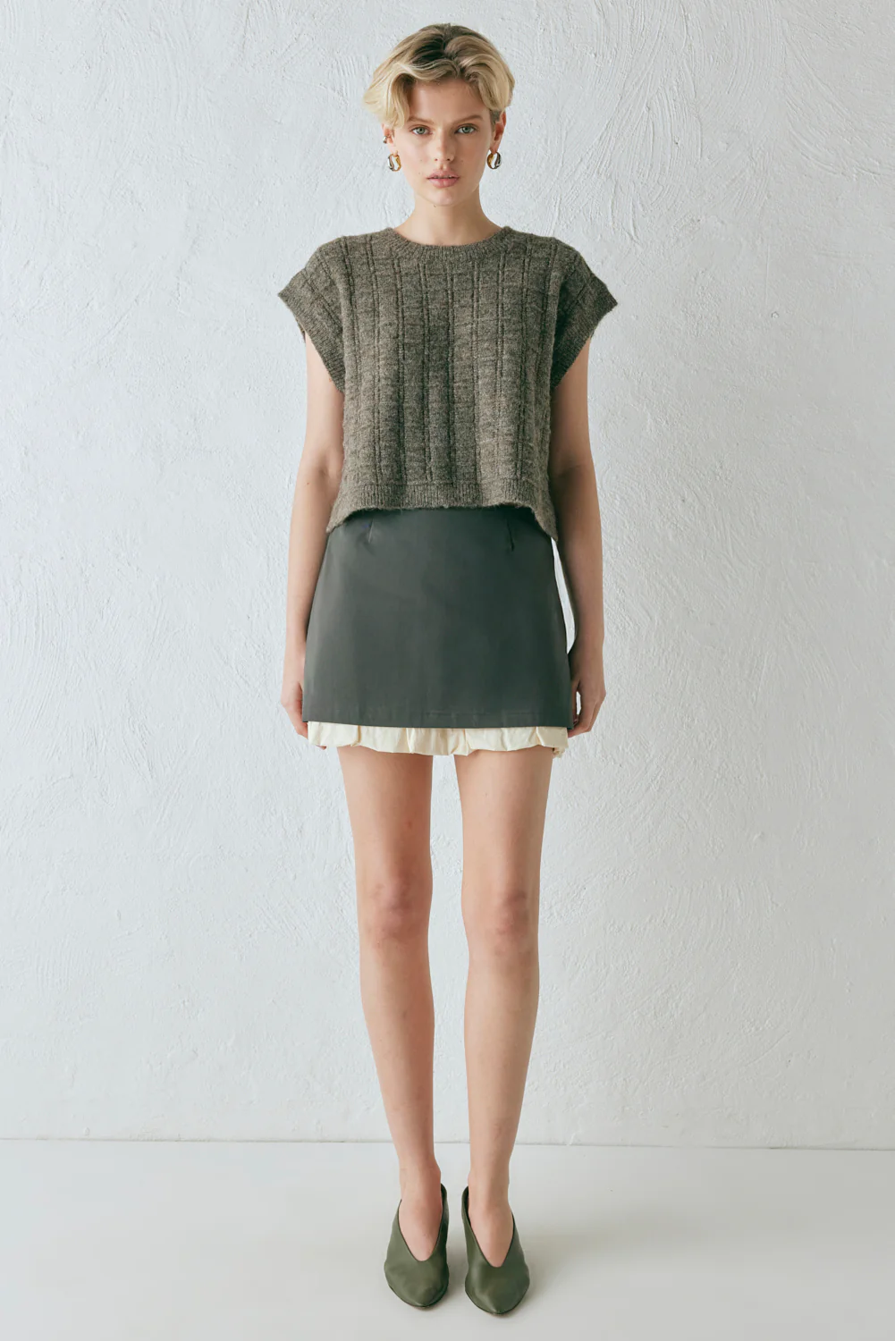 Lera Mini Skirt Charcoal - Image 3