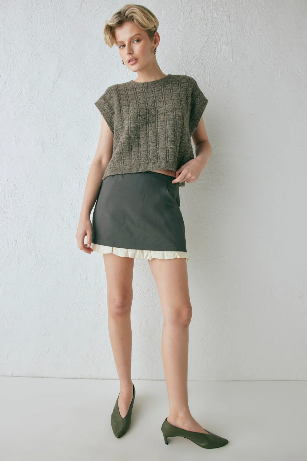 Lera Mini Skirt Charcoal - Image 4