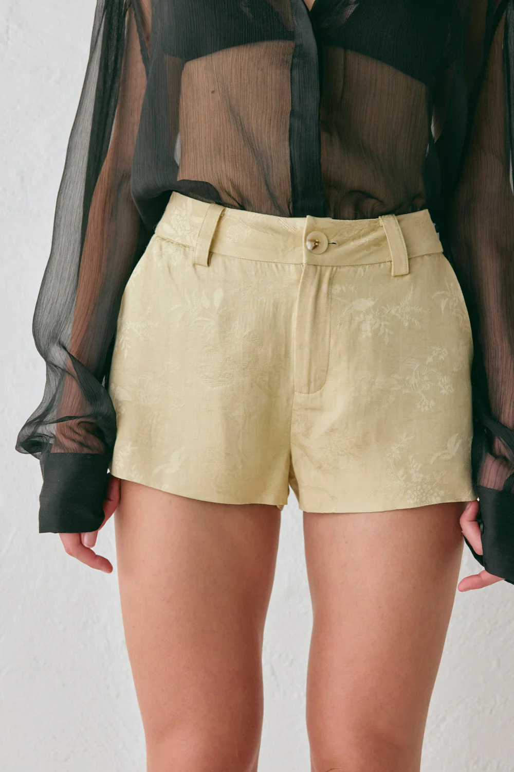 Levy Jacquard Shorts Pistachio - Image 2