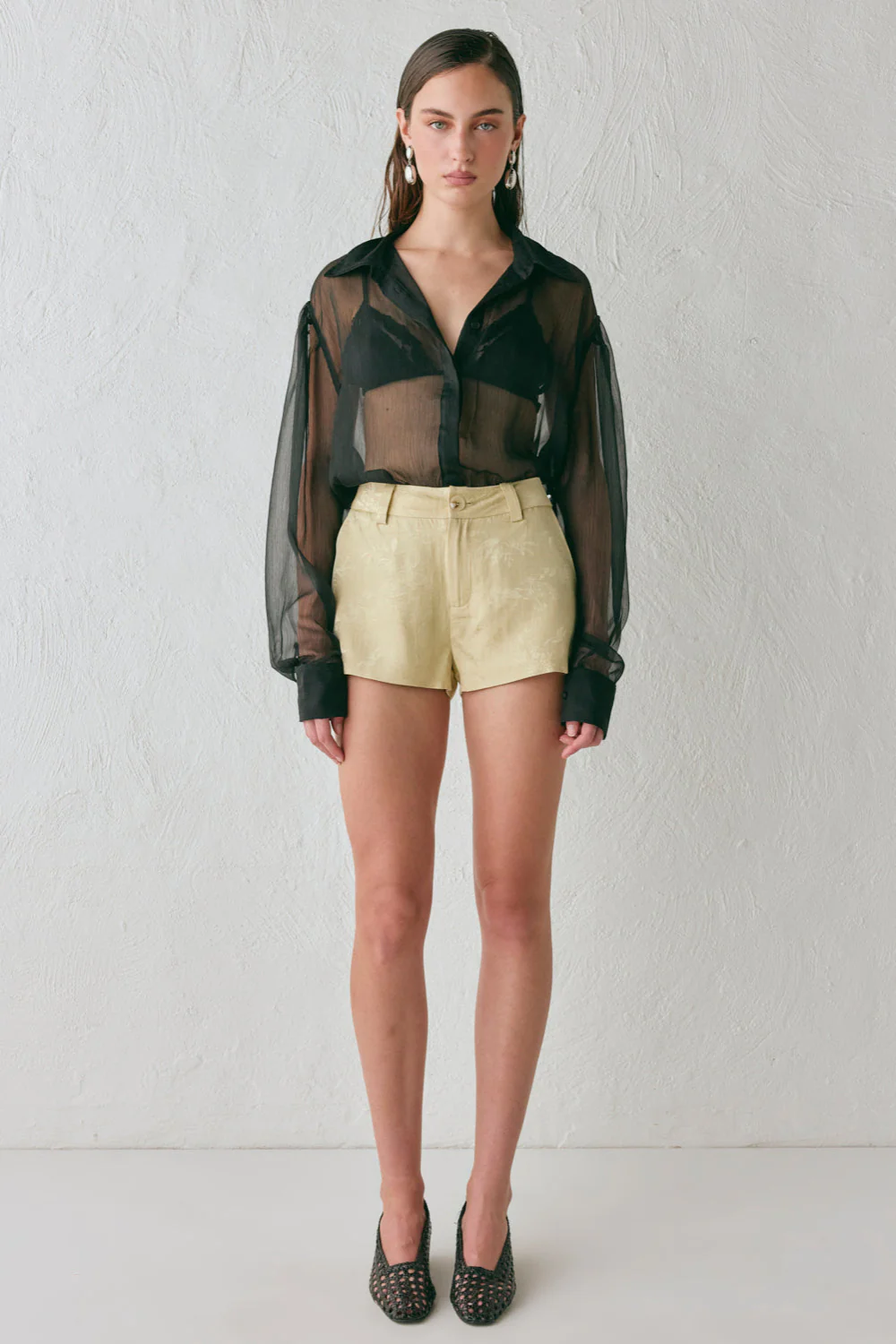 Levy Jacquard Shorts Pistachio - Image 4