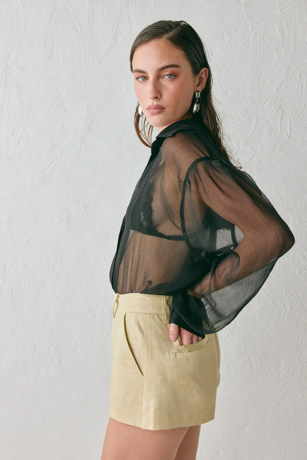 Levy Jacquard Shorts Pistachio - Image 5