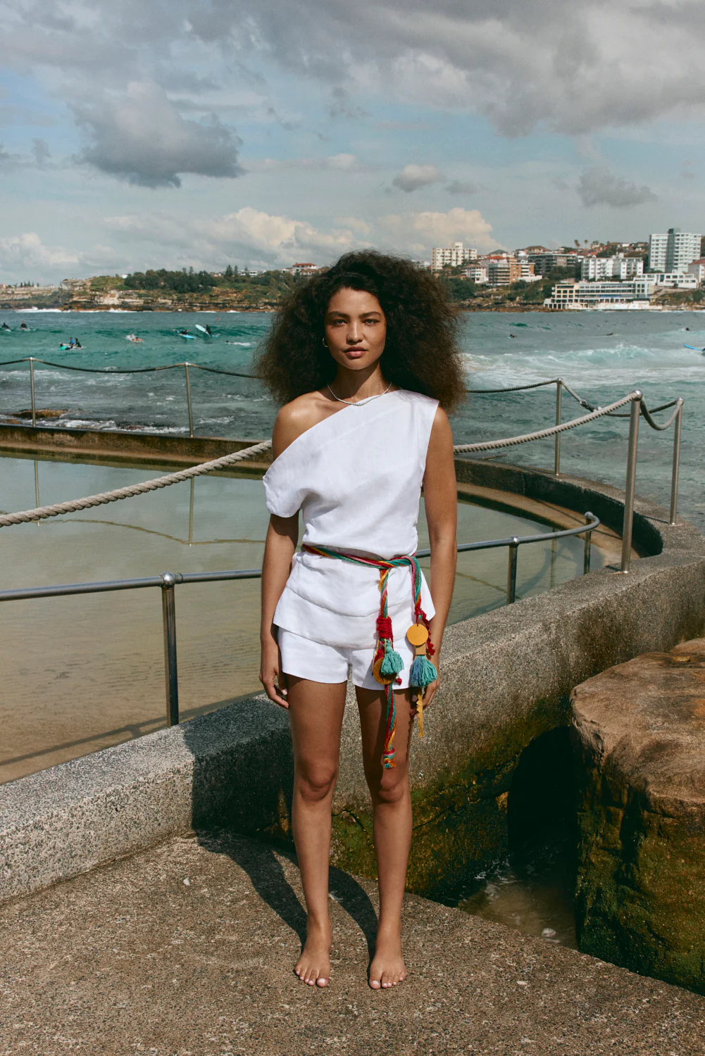 Levy Linen Shorts White - Image 3