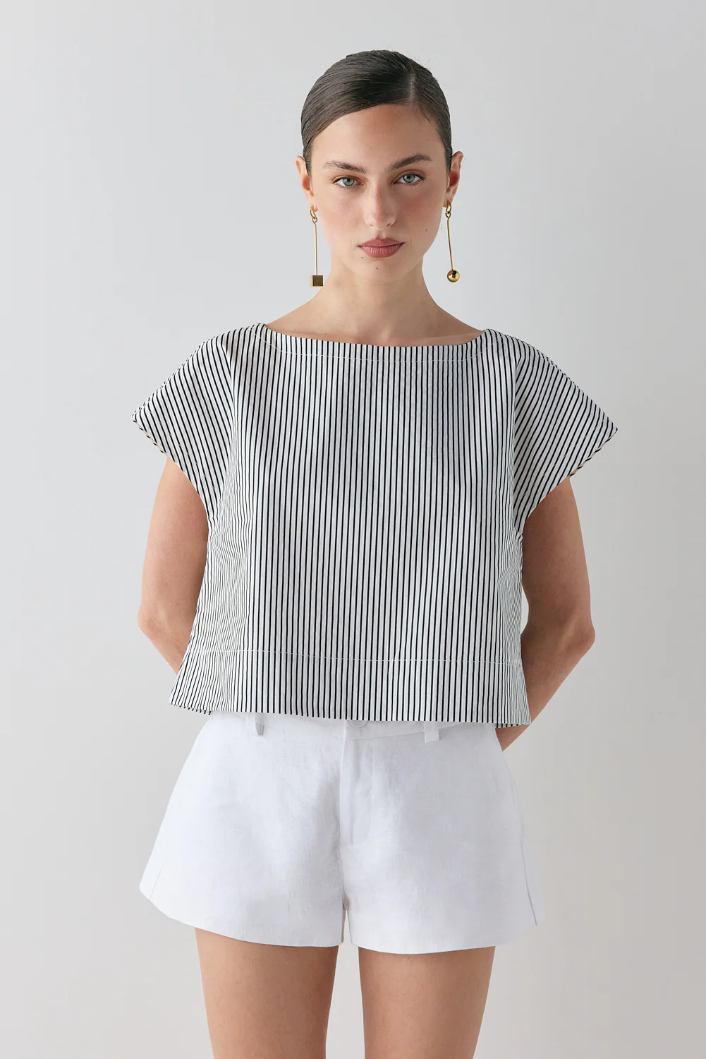 Levy Linen Shorts White - Image 4