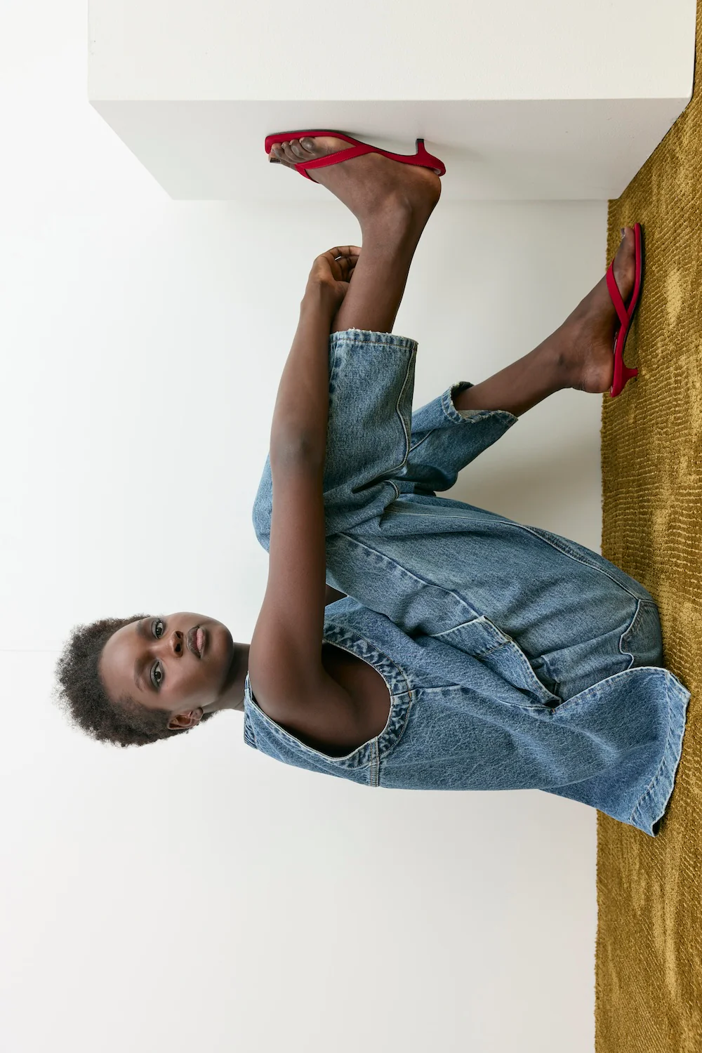 Lex Mid Rise Barrel Denim Jeans Blue - Image 6