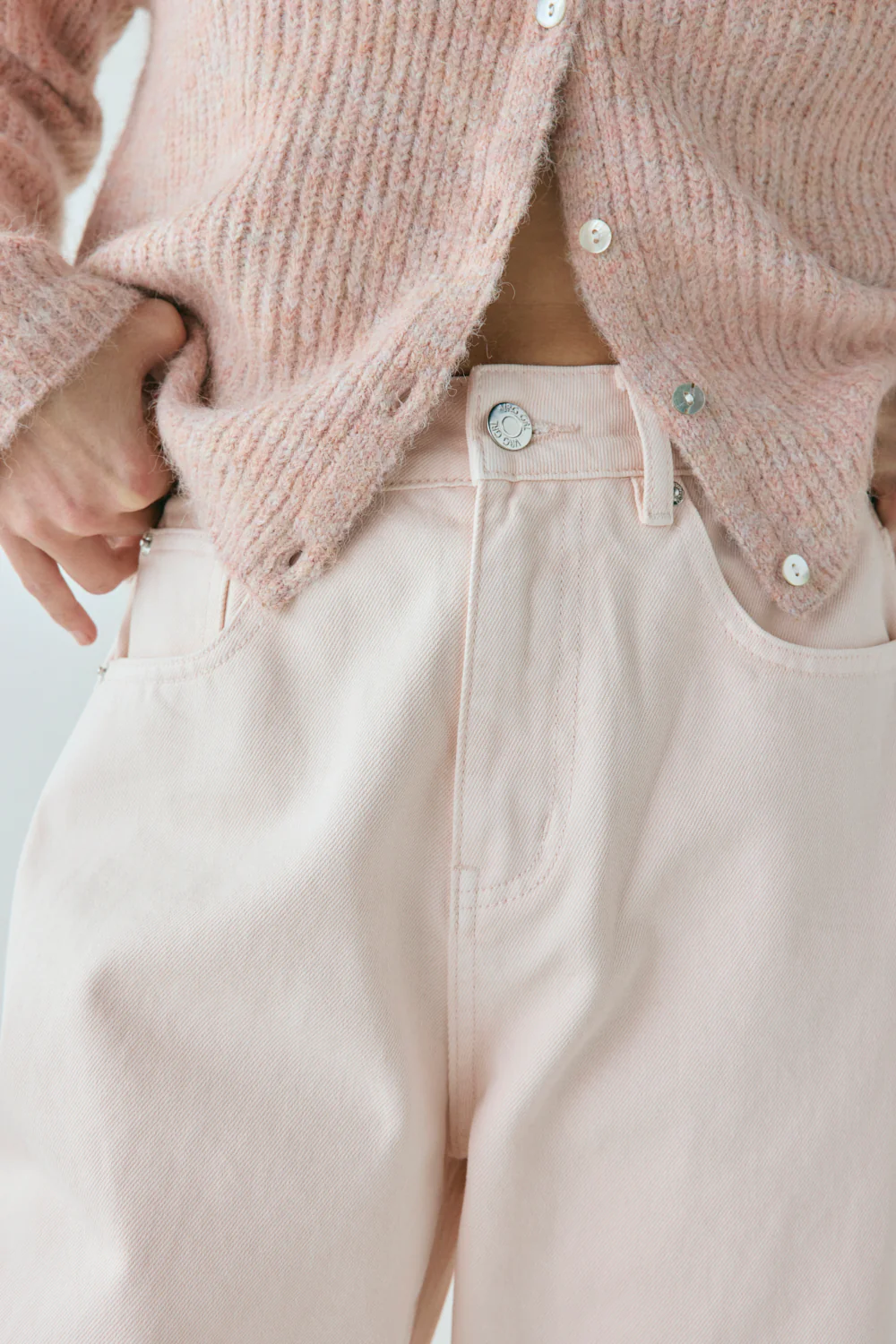 Lex Mid Rise Barrel Denim Jeans Musk - Image 7