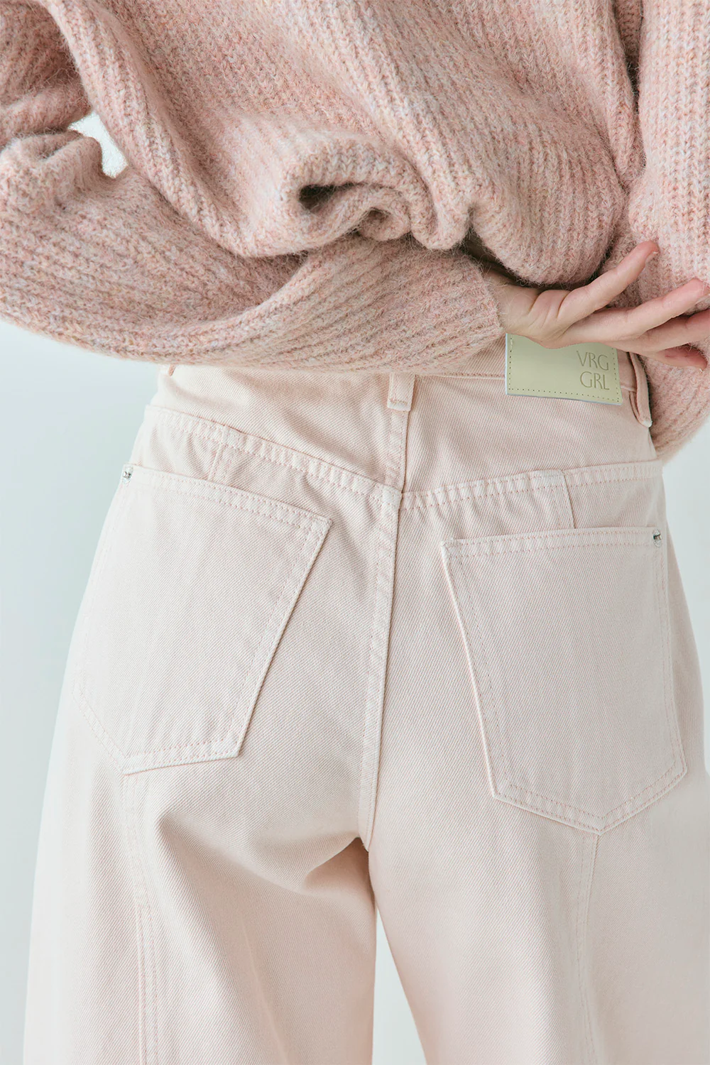 Lex Mid Rise Barrel Denim Jeans Musk - Image 9