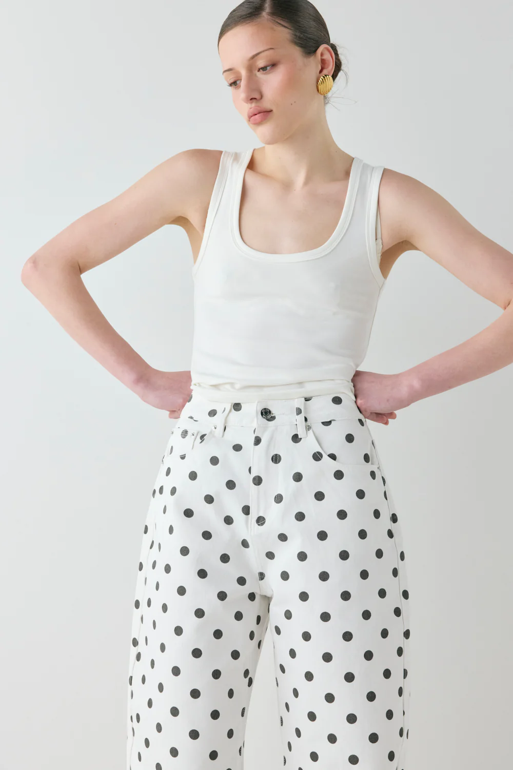Lex Mid Rise Barrel Jeans Polka Dot - Image 4