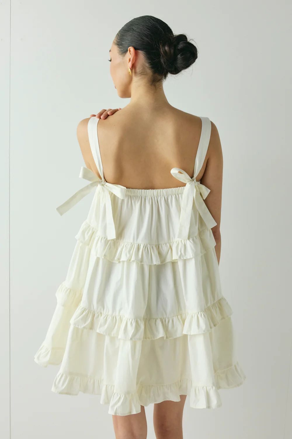 Lila Mini Dress Cream - Image 7