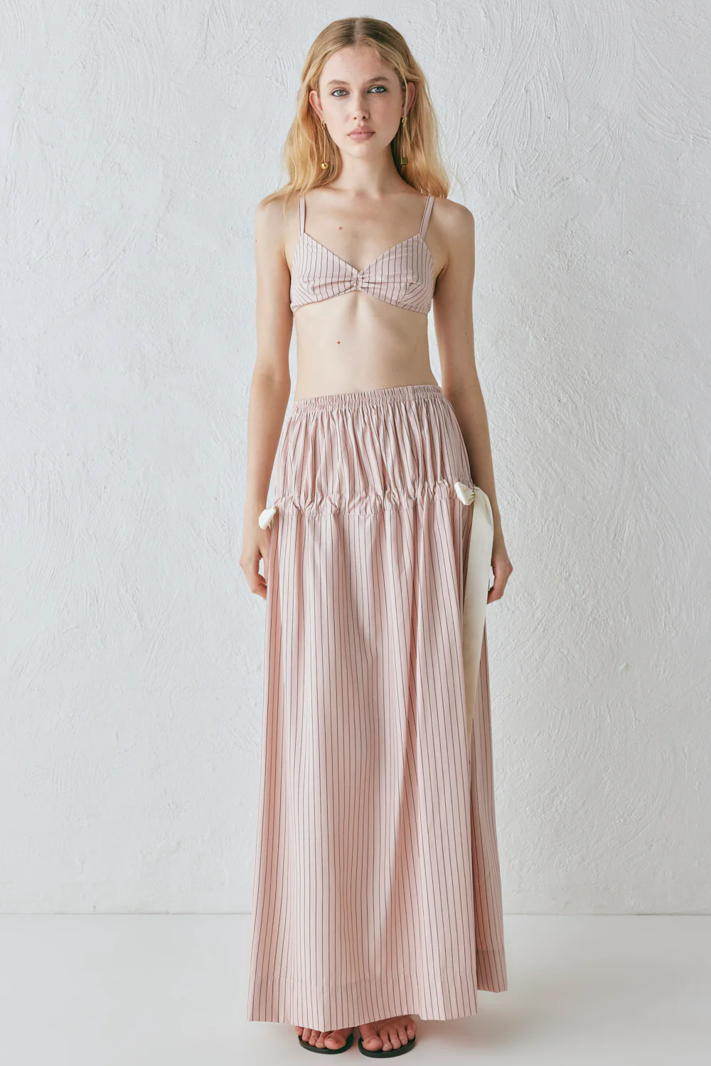 Lily Maxi Skirt Pink Stripe - Image 2
