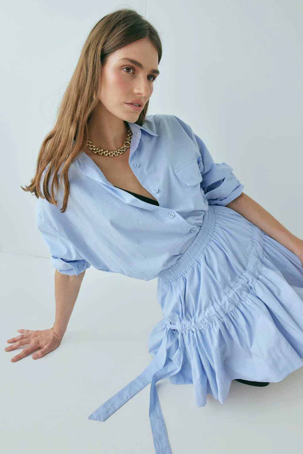 Lily Mini Skirt Sky - Image 7