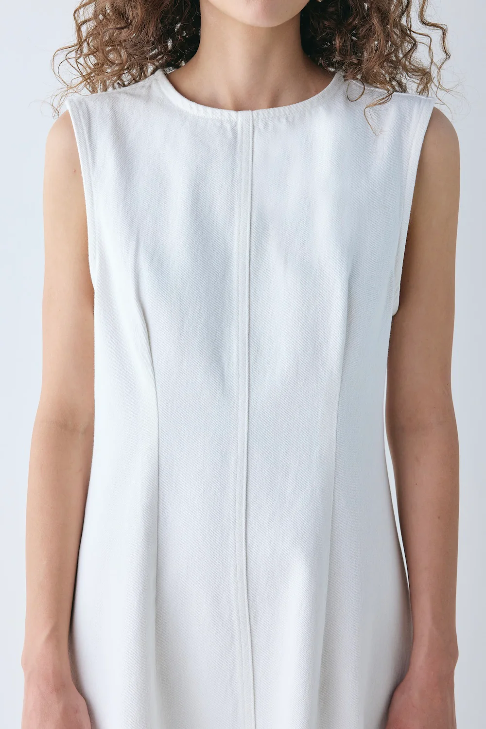 Lolita Denim Midi Dress White - Image 2