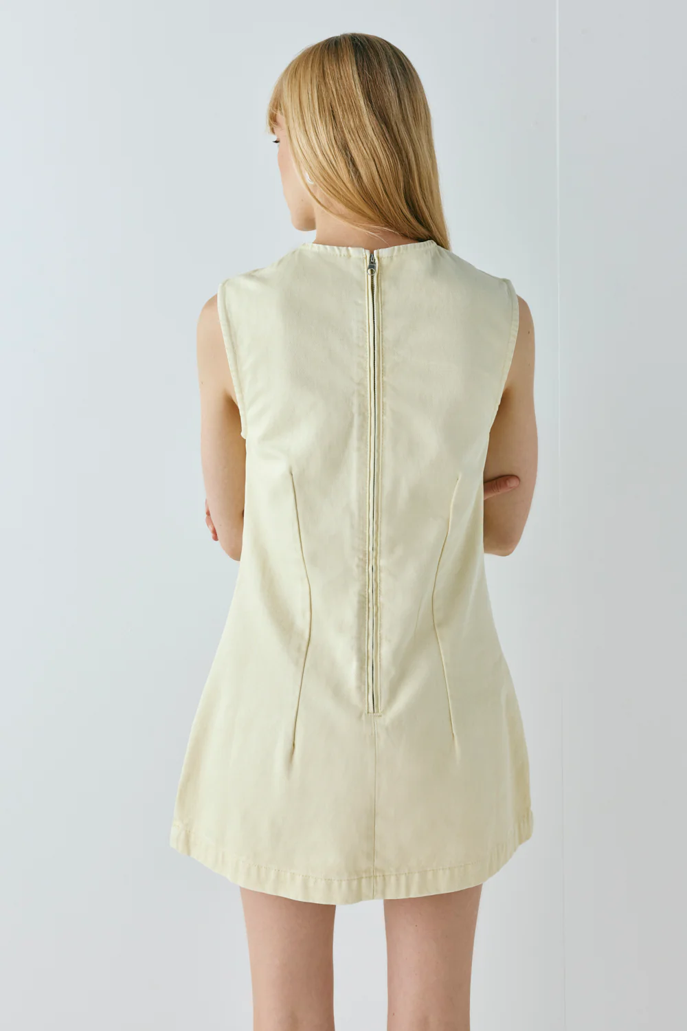 Lolita Denim Mini Dress Butter - Image 10