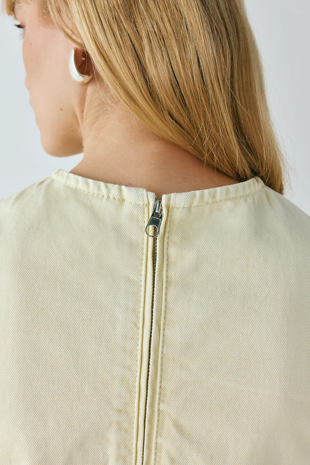 Lolita Denim Mini Dress Butter - Image 4