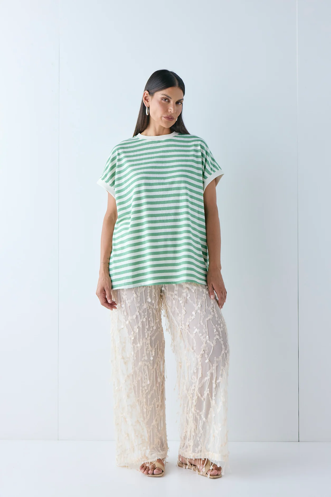 Lori Tank Green Stripe - Image 2