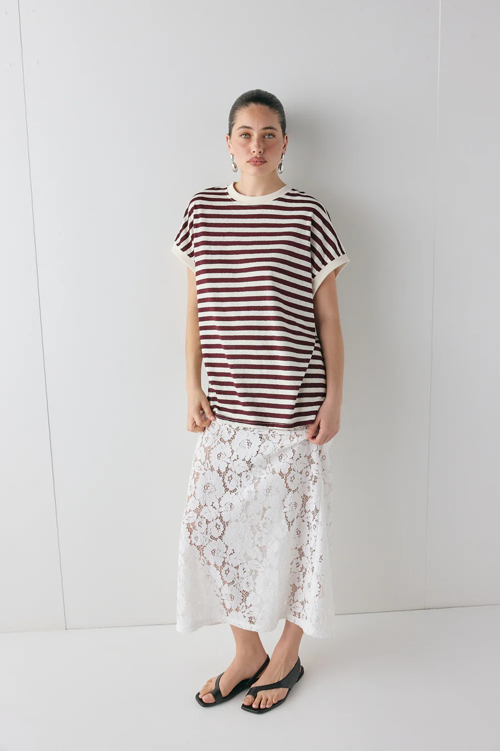 Lori Tank Wine Stripe - Image 5