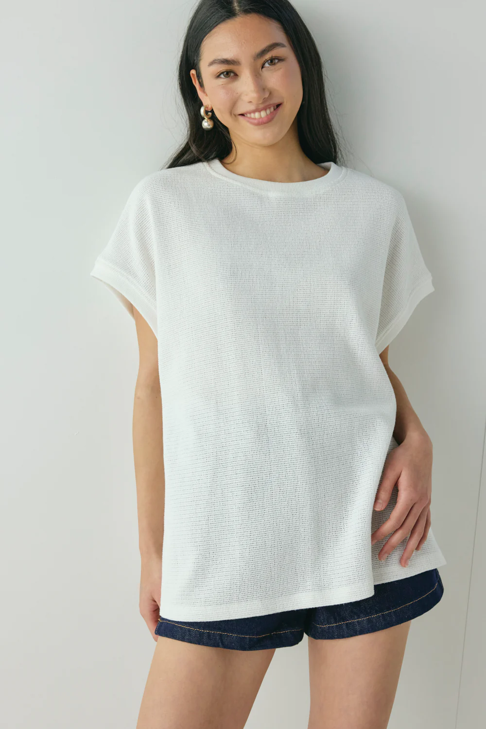Lori Waffle Tank White - Image 2