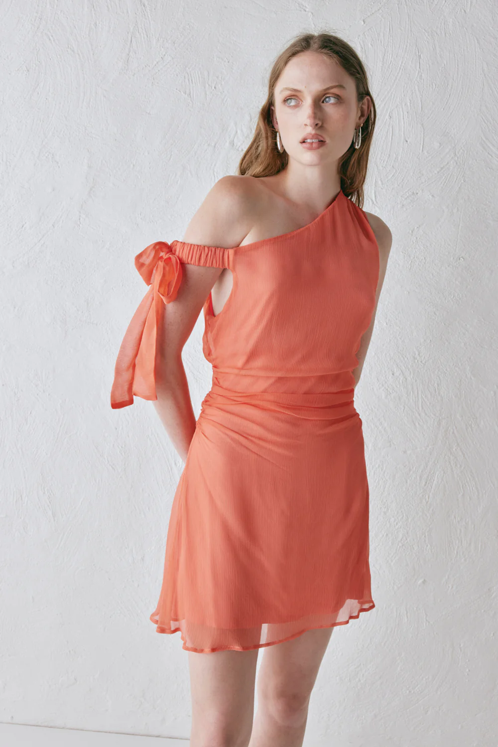 Luciana Mini Dress Coral - Image 3
