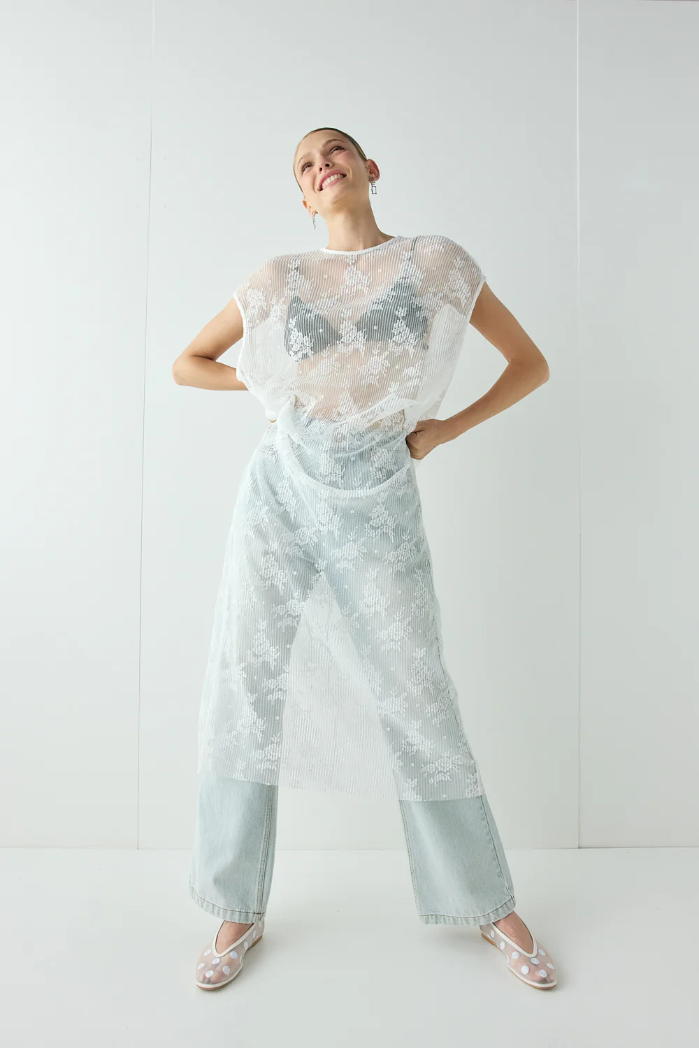 Lucienne Lace Maxi Dress White - Image 2