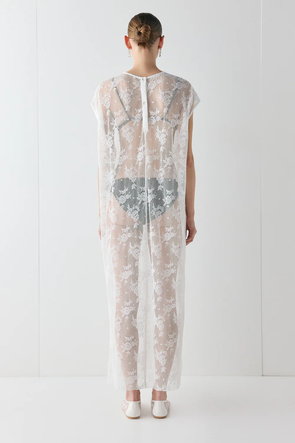 Lucienne Lace Maxi Dress White - Image 6